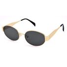 Anteojos de Sol DIMENSIP Retro Ovalados Dorados de Metal para Unisex