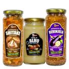 Antepasto de shitake berinjela e creme de alho riele - kit 3 unidades