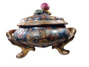 Antigo Treine Em Porcelana Satsuma - R 11643