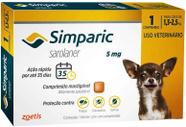 Antipulgas, Carrapatos e Sarnas Simparic para Cães de 1,3 a 2,5 kg 1 Comprimido