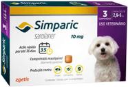 Antipulgas, Carrapatos e Sarnas Simparic para Cães de 2,6 a 5 kg 3 Comprimidos