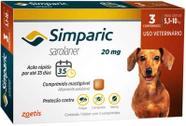 Antipulgas, Carrapatos e Sarnas Simparic para Cães de 5,1 a 10 kg 3 Comprimidos