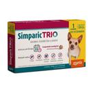 Antipulgas, Carrapatos e Vermes Simparic Trio para Cães de 1,3 a 2,5 kg 1 Comprimido