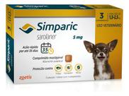Antipulgas Simparic 5mg Para Cães 1,3 A 2,5kg 3 Comprimidos