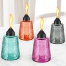 Antorchas de Mesa KintKita Paquete de 4 Multicolor de Vidrio 355 ml