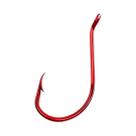 Anzóis Octopus Vermelhos 25-100PCS, Circulares Offset 2X Fortes, Com Farpa, Para Carpa, Bagre,