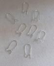 Anzol 1.7cm pct com 10 pares folheado a prata 50 milésimo