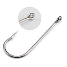 Anzol Argola Para Pesca Profissional em Aço Niquelado N1 Caixa com 50 Unidades