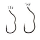 Anzol de Pesca Auto Flip Pancing Automático Anti-running Barba Dupla Preto 13 Jogo com 10 OEM