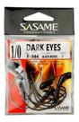 Anzol Japonês Dark Eyes 1/0 - Black Nockel Carbon - 7 Peças
