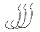 Anzol OffSet Lastreado Arsenal Pesca Black Nickel - C/3pç 2,5gr