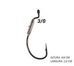 Anzol offset lastreado weight hook com 3 unidades Anzol offset lastreado weight hook com 3 unidades