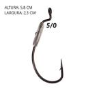 Anzol offset lastreado weight hook com 3 unidades Anzol offset lastreado weight hook com 3 unidades