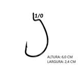 Anzol offset super lock com 10 unidades Anzol offset super lock com 10 unidades