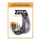 Anzol Zeeo Live Bait Black N 01 C/ 10 Unidades Resistente
