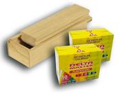APAGADOR COM DEPÓSITO PORTA GIZ PINUS LUXO VERNIZ 18x7x5,5 CM + 2 CAIXA GIZ COLORIDO