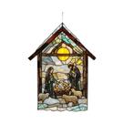Apanhador De Sol 2D Artesanal Em Acrílico Vitral Com Cena De Presépio, Ornamento Suspenso Para