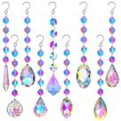 Apanhadores de sol de cristal coloridos FAURAPMNG de 9 peças pendurados