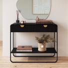 Aparador 2 Gavetas 100cm Orgânico Pé Metal Luna Artesano