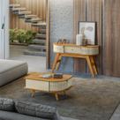Aparador Ambiente Estoril e Mesa de Centro Indianápolis Cumaru Opala Madetec