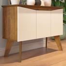 Aparador Balcão Buffet 3 Portas Oásis Pinho/Off White - Artely
