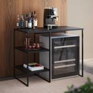 Aparador Bar Adega Industrial Bourbon 95cm em Aço para Barzinho Sala Home e Área Gourmet - Preto Aparador Bar Adega Industrial Bourbon 95cm em Aço para Barzinho Sala Home e Área Gourmet - Preto