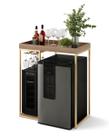 Aparador Bar para Adega Cervejeira ou Frigobar MDF Metal Industrial Dourado Notte