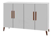 Aparador bog. 4 portas pés de madeira maciça estilo buffet cor branco brilho Aparador bog. 4 portas pés de madeira maciça estilo buffet cor branco brilho