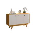 Aparador Buffet 3 Portas 1 Prateleira Harmonia 120cm Cinamomo/Off White - JCM Movelaria