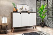 Aparador Buffet 3 Portas Brienza Castani com Branco