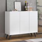 Aparador Buffet 3 Portas Retrô Veneza Multimóveis MP1009 Branco/Preto Aparador Buffet 3 Portas Retrô Veneza Multimóveis MP1009 Branco/Preto