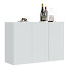 Aparador Buffet 3 Portas Suspenso Multimóveis V1008 Branco