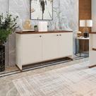 Aparador Buffet 3 Portas Tampo MDP 25mm Moscou ViaNossa MAGALU