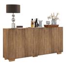 Aparador Buffet 4 Portas com Pés Quadrados Rustic/natural