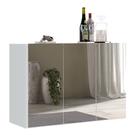 Aparador Buffet 4 Portas Suspenso Vegas V3596 Branco Branco