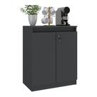 Aparador Buffet 60cm 2 Portas Com Chave Multimóveis CR50099 Preto