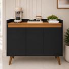 Aparador Buffet Armário Veronica 3 Portas Prateleira Pés Palito Cores - MJM Casa dos Moveis