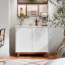 Aparador buffet balcão 2 com gaveta portas Estoril branco