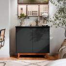 Aparador buffet balcão 2 com gaveta portas Estoril preto Aparador buffet balcão 2 com gaveta portas Estoril preto