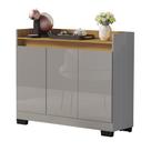 Aparador Buffet Balcão Real 3 Portas escritório cozinha sala cantinho do café ONIX MEL