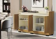 Aparador Buffet Balcão Real 4 Portas escritório cozinha sala cantinho do café Móveis Dlucca MEL PEROLA