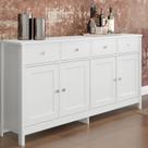 Aparador Buffet Bar 4 Portas 4 Gavetas 154cm x 78,8cm Dalila Branco