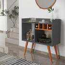 Aparador Buffet Bar Retro RUBI Com Adega/Suporte Pés Palito - Cinza Aparador Buffet Bar Retro RUBI Com Adega/Suporte Pés Palito - Cinza