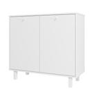 Aparador Buffet BMU116 Branco 2 Portas, 2 Prateleiras MDP BRV Móveis