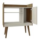 Aparador Buffet Cantinho do Café Balcão com 1 Porta Prateleira e Nichos para Decoração e Organização para Sala de Estar Cozinha com Design Moderno