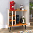 Aparador Buffet Cantinho do Café com Adega para Garrafas Retrô Baden - Off White/ Cinamomo Aparador Buffet Cantinho do Café com Adega para Garrafas Retrô Baden - Off White/ Cinamomo