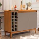 Aparador Buffet com Adega 2 Portas Barzinho Alta Qualidade Edimburgo 100% MDF