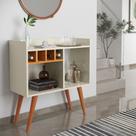 Aparador Buffet Com Adega / Sala Rubi Cor Off White / Nature Aparador Buffet Com Adega / Sala Rubi Cor Off White / Nature