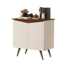 Aparador Buffet Encanto 2 Portas Retrô - Off White / Freijó