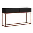 Aparador Buffet Eros 1.10m Estilo Industrial 2 Gavetas Pés Cobre